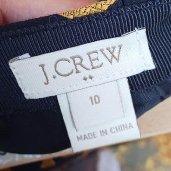 J Crew gold elephant mini skirt size 10 - Picture 2 of 5